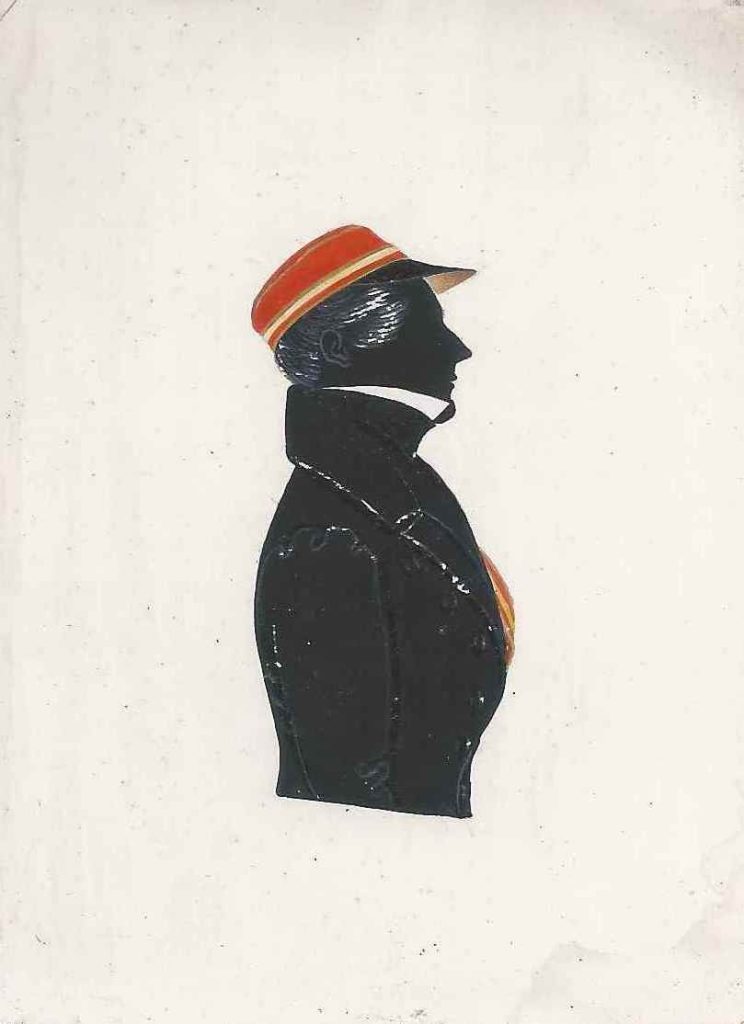 Friedrich Wilhelm Mack wurde als Sohn eines Schatzeinnehmers in Hannover geboren, besuchte aber das Gymnasium in Hildesheim. Er immatrikulierte sich nach dem Abitur am 29. Oktober 1833 an der Universität Göttingen für ein Studium der Rechtswissenschaften. Dort schloss er sich der Hildesia an, in die er 1834 rezipiert wurde. Dreimal war er Drittchargierter. Über den weiteren Lebensweg war bislang nichts festzustellen. Die Silhouette ist nicht gewidmet oder bezeichnet, konnte aber durch einen Abgleich mit einem Stück aus dem Stadtmuseum Lippstadt zugeordnet werden. Ehemals Sammlung Robert Soppa Saxoniae Konstanz