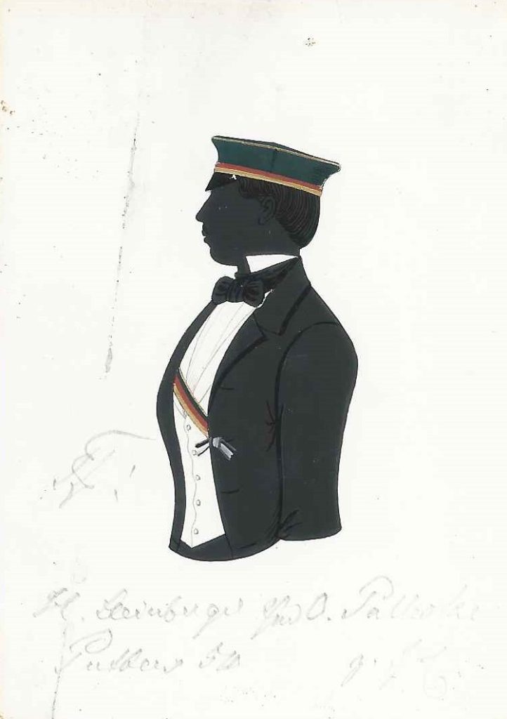 Hermann Steinberger stammte aus Gießen und immatrikulierte sich Ostern 1852 als stud. iur. an der dortigen Universität. Er wurde bei Teutonia aktiv und im folgenden Jahr in diese rezipiert. Michaelis 1853 wechselte er an die Universität Berlin und wurde alsbald bei Neoborussia aktiv. Weiteres war bislang nicht festzustellen. Kölner Privatsammlung.