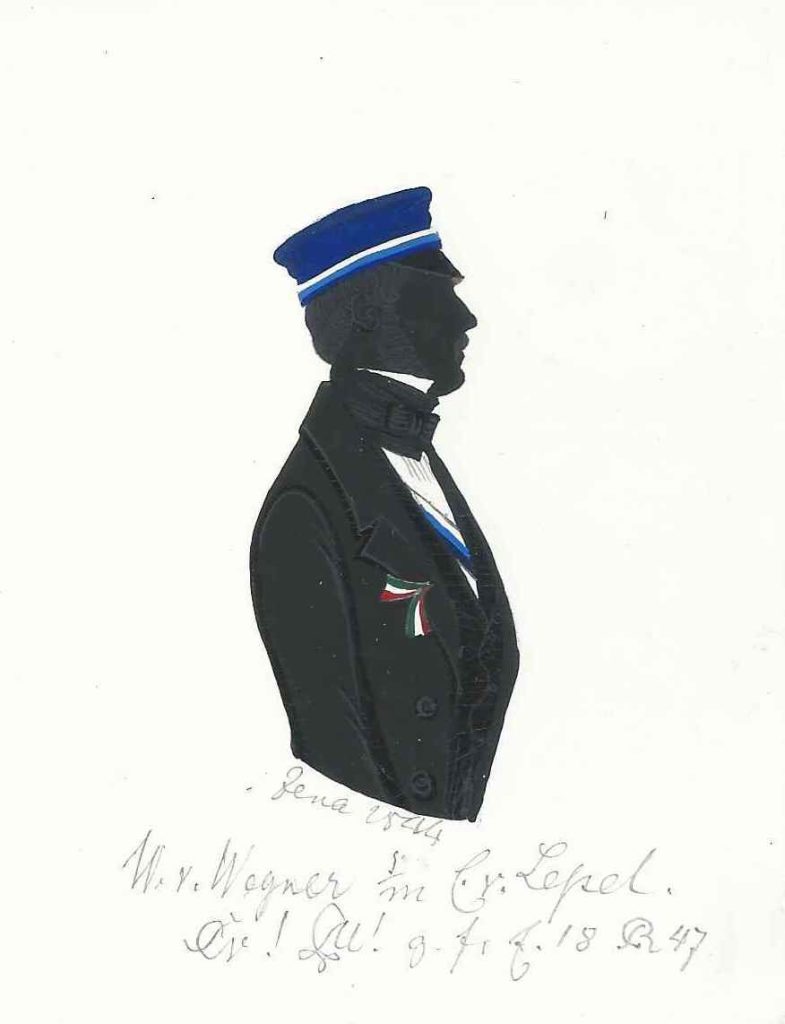 Über Wassili Freiherr von Wegner-Linker war bislang nicht viel festzustellen. Er stammte aus Weimar und immatrikulierte sich am 26. April 1844 als stud. cam. in Jena. Dort wurde er1845 in die Saxonia rezipiert. Später war er Rittergutsbesitzer in Denstedt bei Weimar und verstarb 1880.