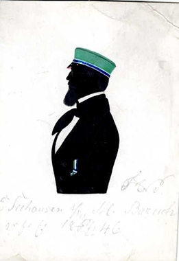 Hasso-Nassovia, KCL 1910, 161/98, Seehausen E., Silhouette dat. 18. Okt. 46