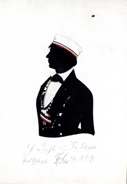 Hassia, KCL 1910, 51/377, 1845, Diehl hch (Heinrich), Silhouette dat. 3. Sept. 46